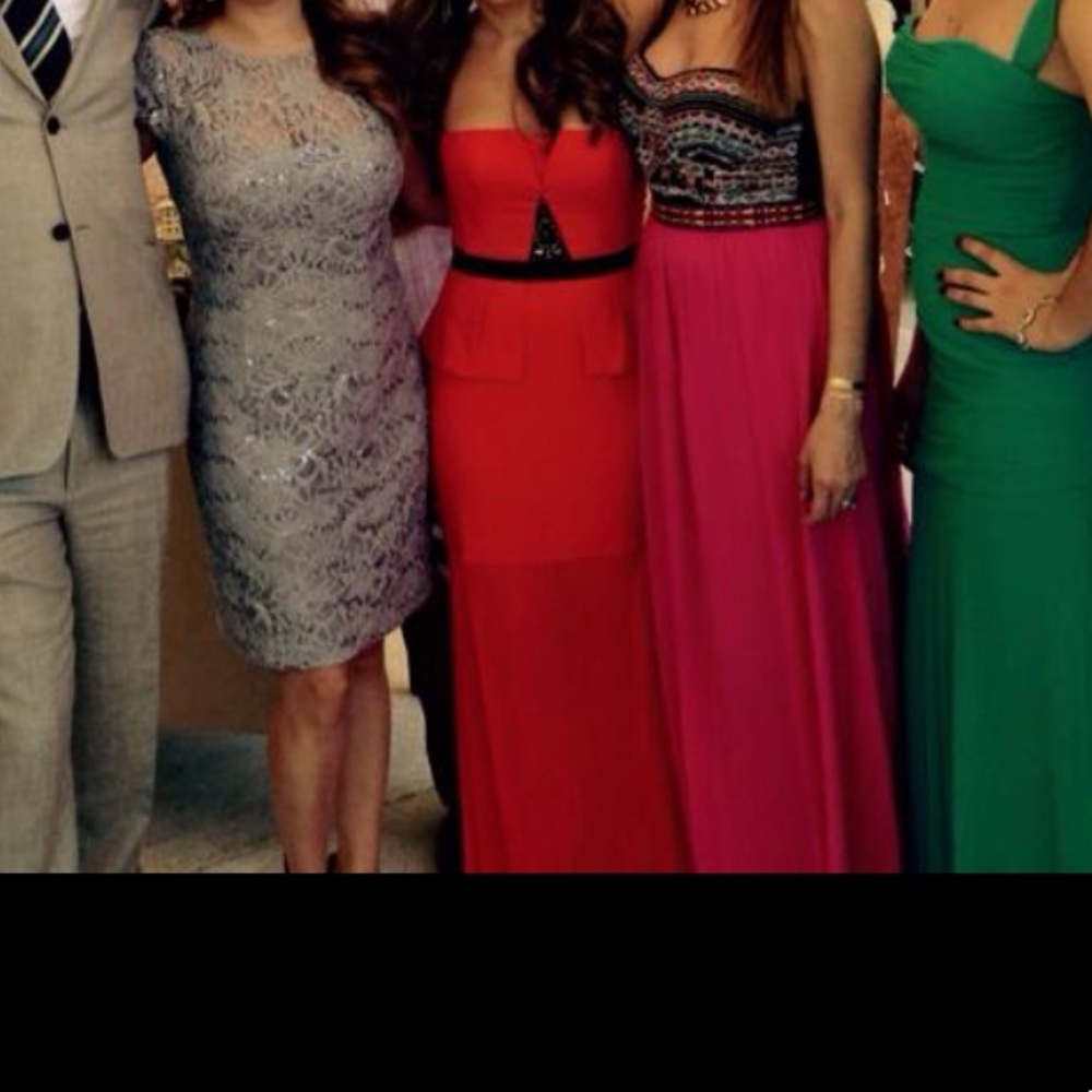 BCBGMAXAZRIA Coral dress. Strapless